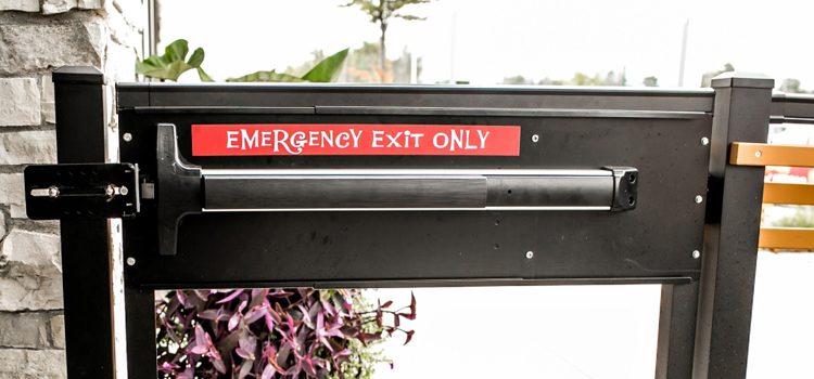 emergency push bar installation in East Foothills