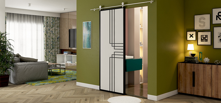 sliding bathroom door installation in East Foothills